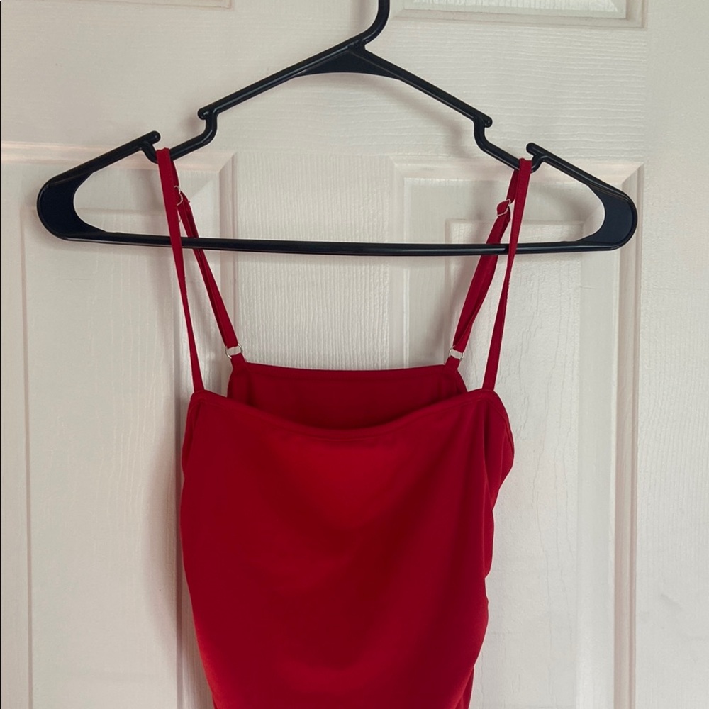 Red Spaghetti Strap Dress